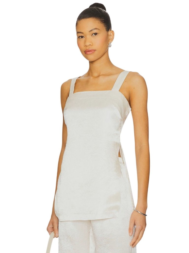 Amanda Uprichard Mariko Top In Ivory Small New Womens Sleeveless Tank Tunic